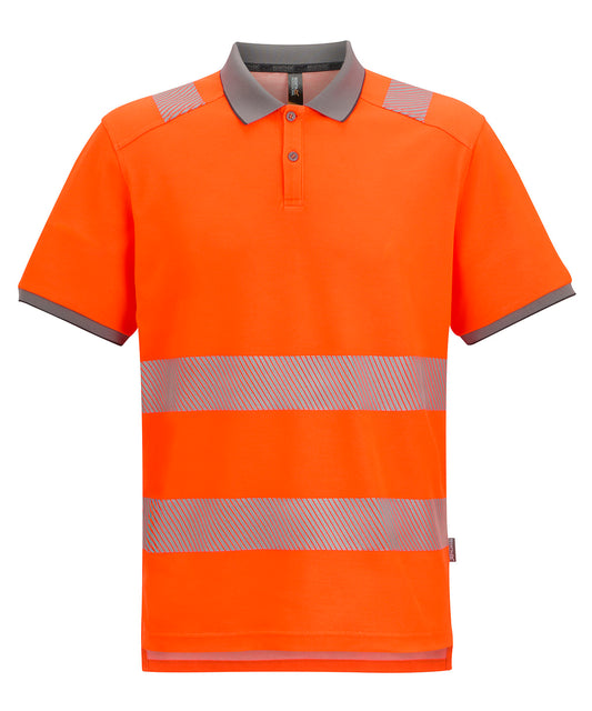 Regatta High Visibility Hi-vis pro comfort polycotton polo Black/Orange