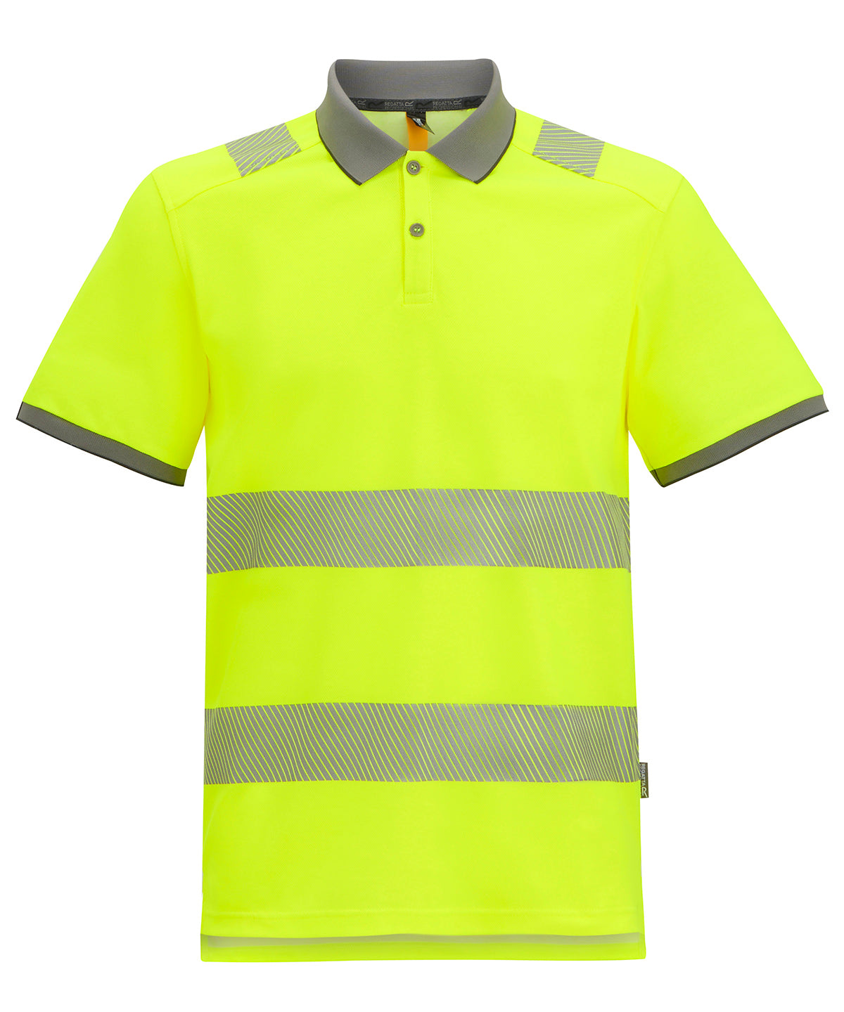 Regatta High Visibility Hi-vis pro comfort polycotton polo Black/Yellow