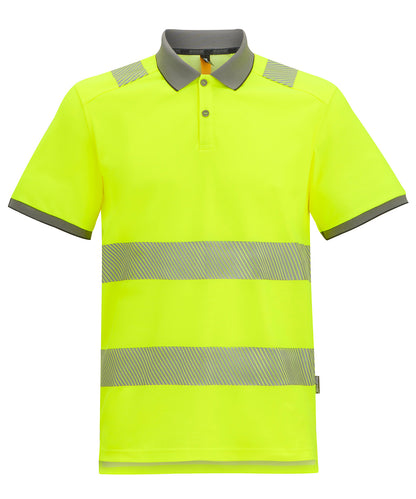 Regatta High Visibility Hi-vis pro comfort polycotton polo Black/Yellow
