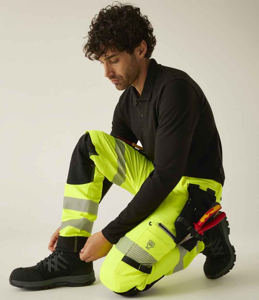 Regatta High Visibility Infiltrate Stretch Holster Trousers - model image
