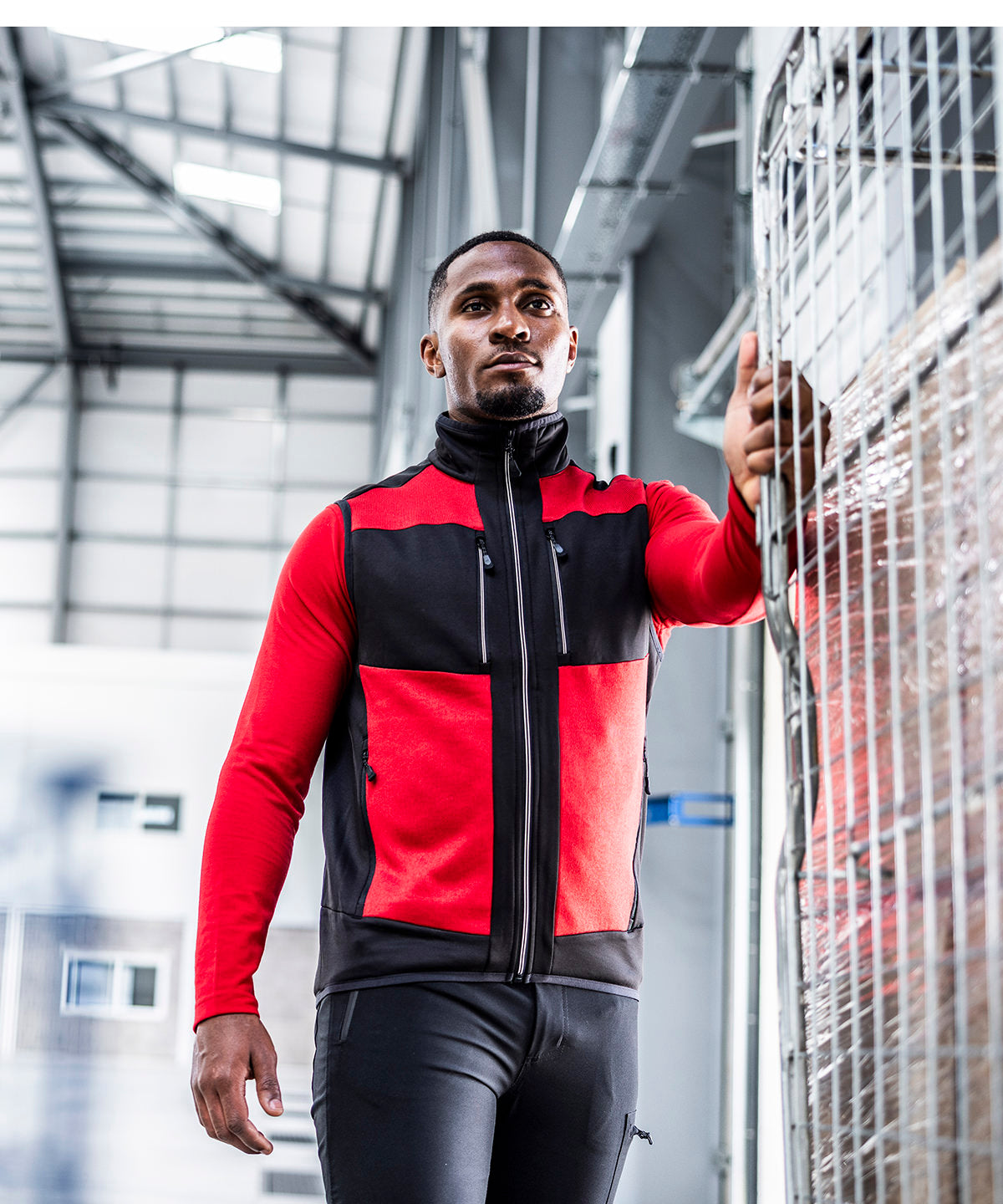 Regatta Professional E-Volve unisex knit-effect stretch bodywarmer Ash/Black