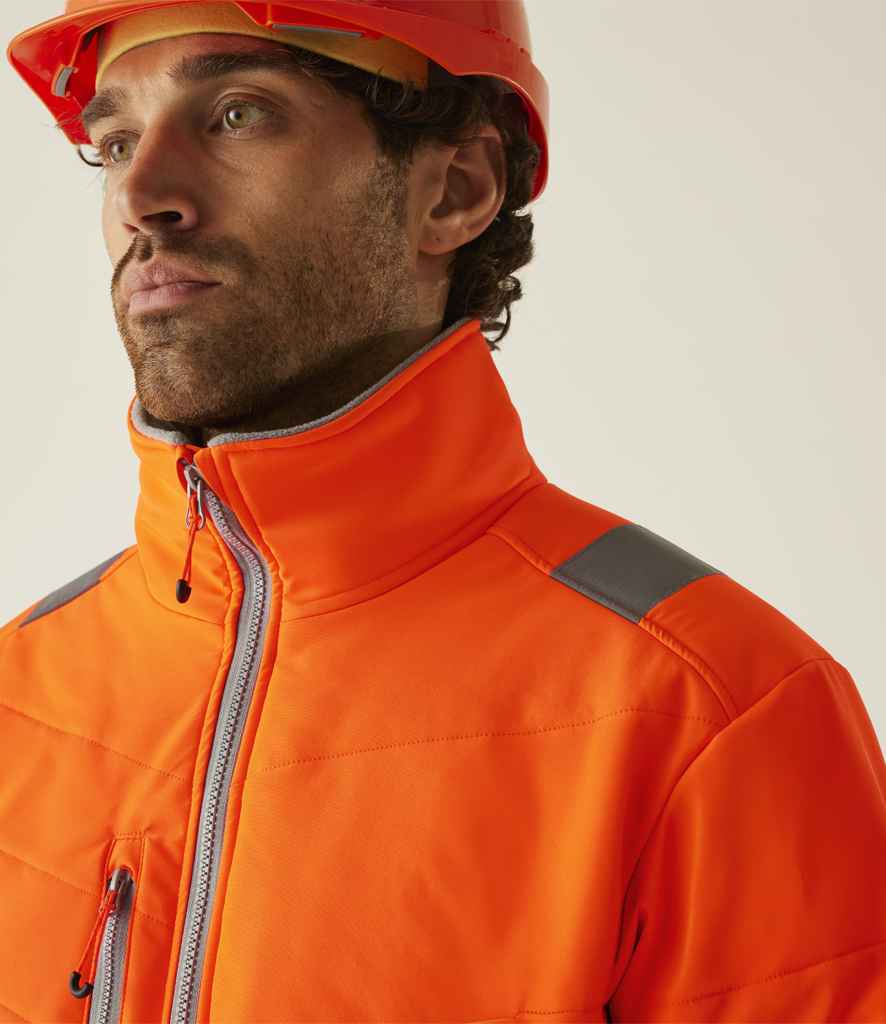 Regatta High Visibility Regatta High Visibility Two Tone Thermal Baffle Jacket Orange/Grey