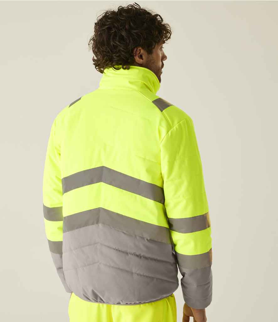 Regatta High Visibility Regatta High Visibility Two Tone Thermal Baffle Jacket Yellow/Grey