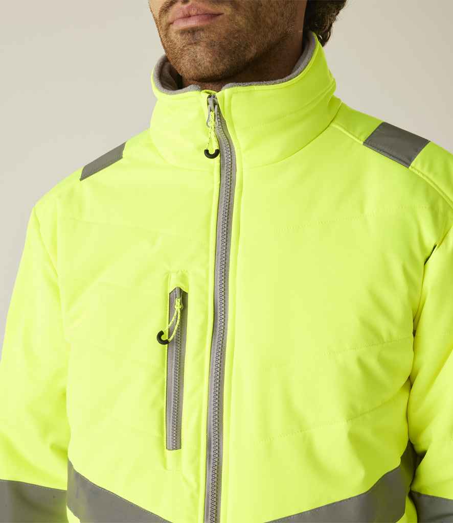 Regatta High Visibility Regatta High Visibility Two Tone Thermal Baffle Jacket Yellow/Grey