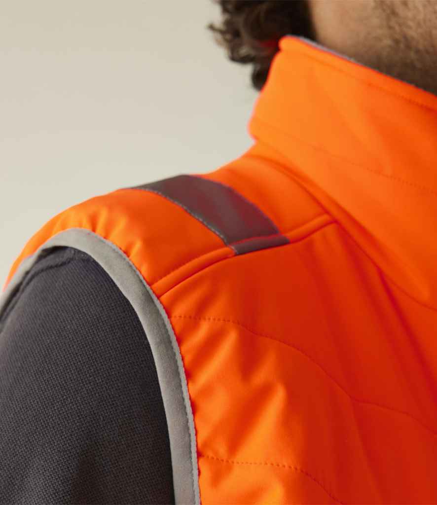 Regatta High Visibility Regatta High Visibility Two Tone Thermal Baffle Bodywarmer Orange/Grey