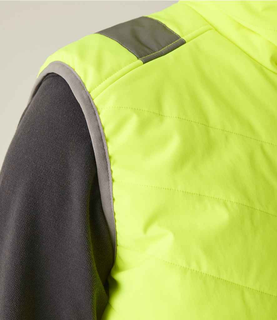Regatta High Visibility Regatta High Visibility Two Tone Thermal Baffle Bodywarmer Yellow/Grey