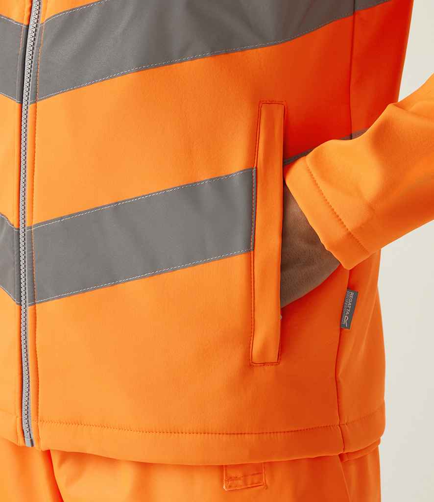 Regatta High Visibility Pro Contract Ablaze Soft Shell Jacket - model image