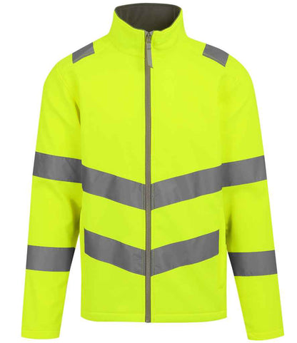 Regatta High Visibility Pro Contract Ablaze Soft Shell Jacket in Yellow