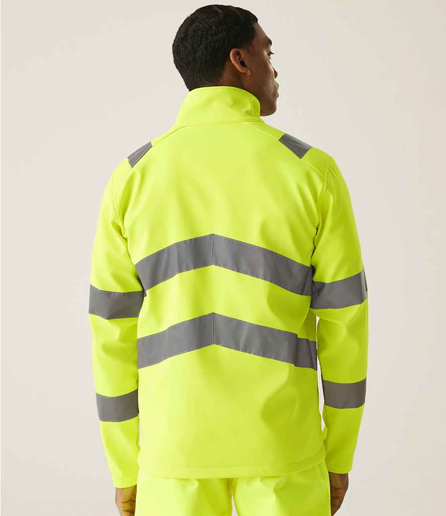 Regatta High Visibility Regatta High Visibility Pro Contract Ablaze Soft Shell Jacket Yellow