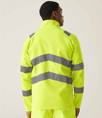 Regatta High Visibility Regatta High Visibility Pro Contract Ablaze Soft Shell Jacket Yellow