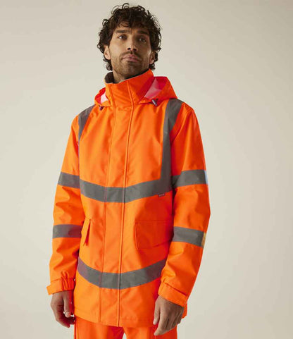 Regatta High Visibility Regatta High Visibility Pro Contract Dover Parka Orange