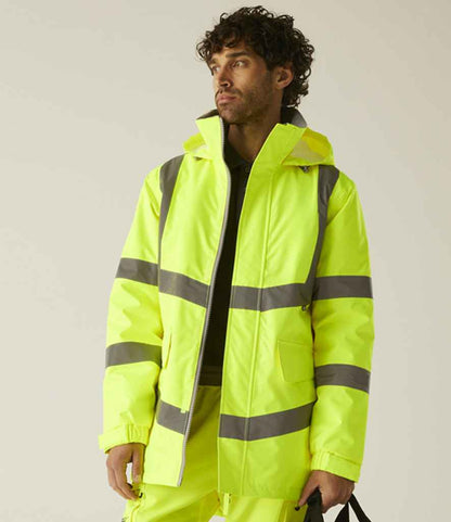 Regatta High Visibility Regatta High Visibility Pro Contract Dover Parka Yellow