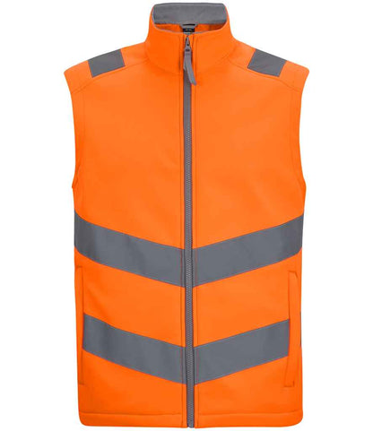 Regatta High Visibility Pro Contract Ablaze Soft Shell Bodywarmer in Orange