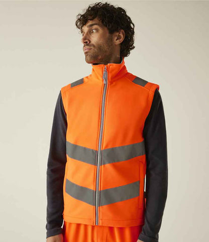 Regatta High Visibility Pro Contract Ablaze Soft Shell Bodywarmer