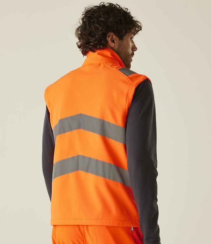Regatta High Visibility Regatta High Visibility Pro Contract Ablaze Soft Shell Bodywarmer Orange