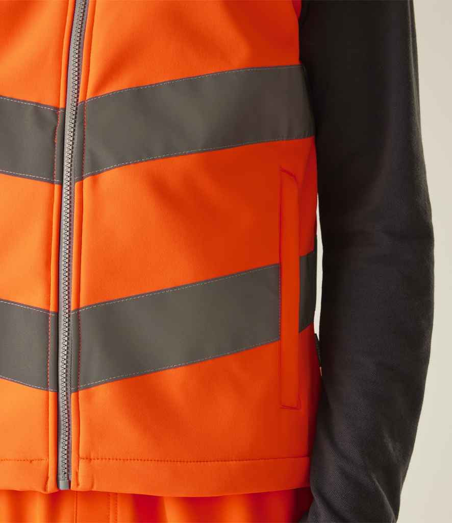 Regatta High Visibility Pro Contract Ablaze Soft Shell Bodywarmer - model image