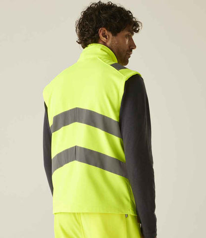 Regatta High Visibility Regatta High Visibility Pro Contract Ablaze Soft Shell Bodywarmer Yellow