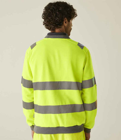 Regatta High Visibility Regatta High Visibility Pro Contract Crew Neck Sweatshirt Yellow