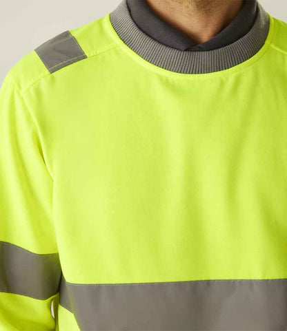 Regatta High Visibility Pro Contract Crew Neck Sweatshirt - model image