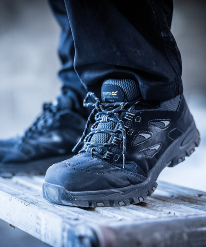 Regatta Safety Footwear Mudstone S1P safety trainers Black/Granite