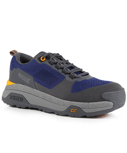 Regatta Safety Footwear Crossfort S1 X-over metal-free safety trainers Twilight Blue/Gunmetal