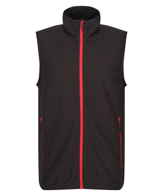 Regatta Professional Navigate fleece bodywarmer Black/Classic Red
