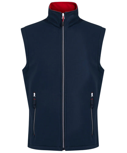 Regatta Professional Ascender 2-layer softshell bodywarmer Navy/Classic Red