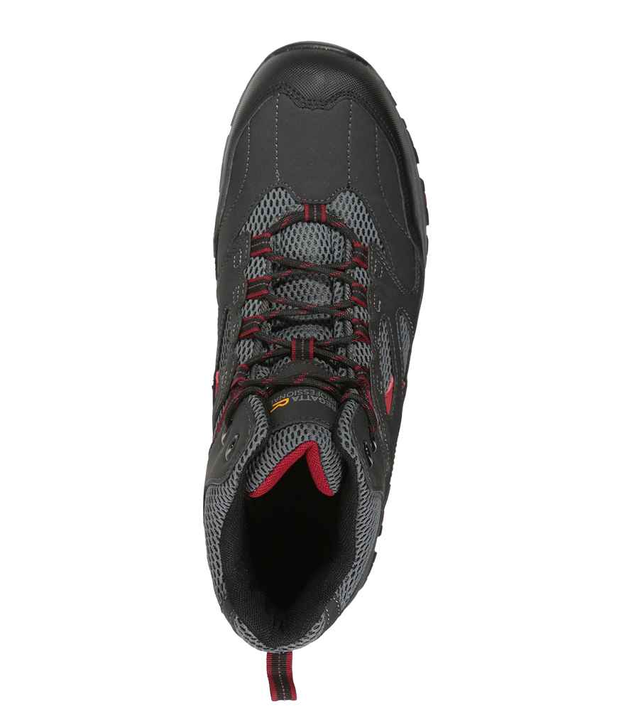 Regatta Safety Footwear Mudstone S1P Safety Hikers in Ash/Rio Red