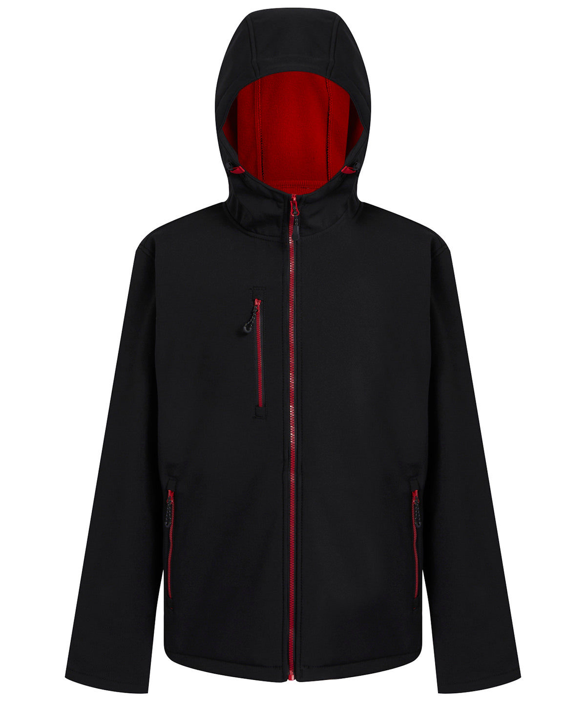 Regatta Professional Navigate 2-layer hooded softshell jacket Black/Classic Red