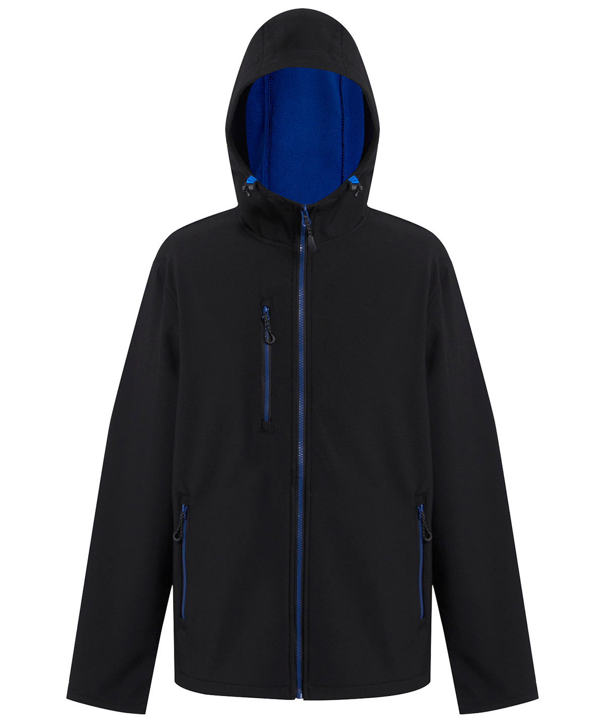 Regatta Professional Navigate 2-layer hooded softshell jacket Black/New Royal