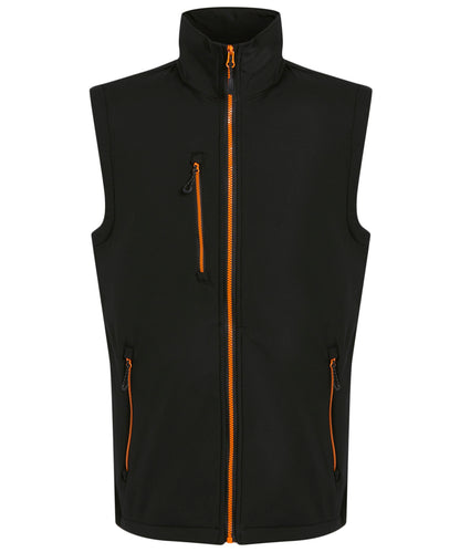 Regatta Professional Navigate 2-layer softshell bodywarmer Black/Orange Pop