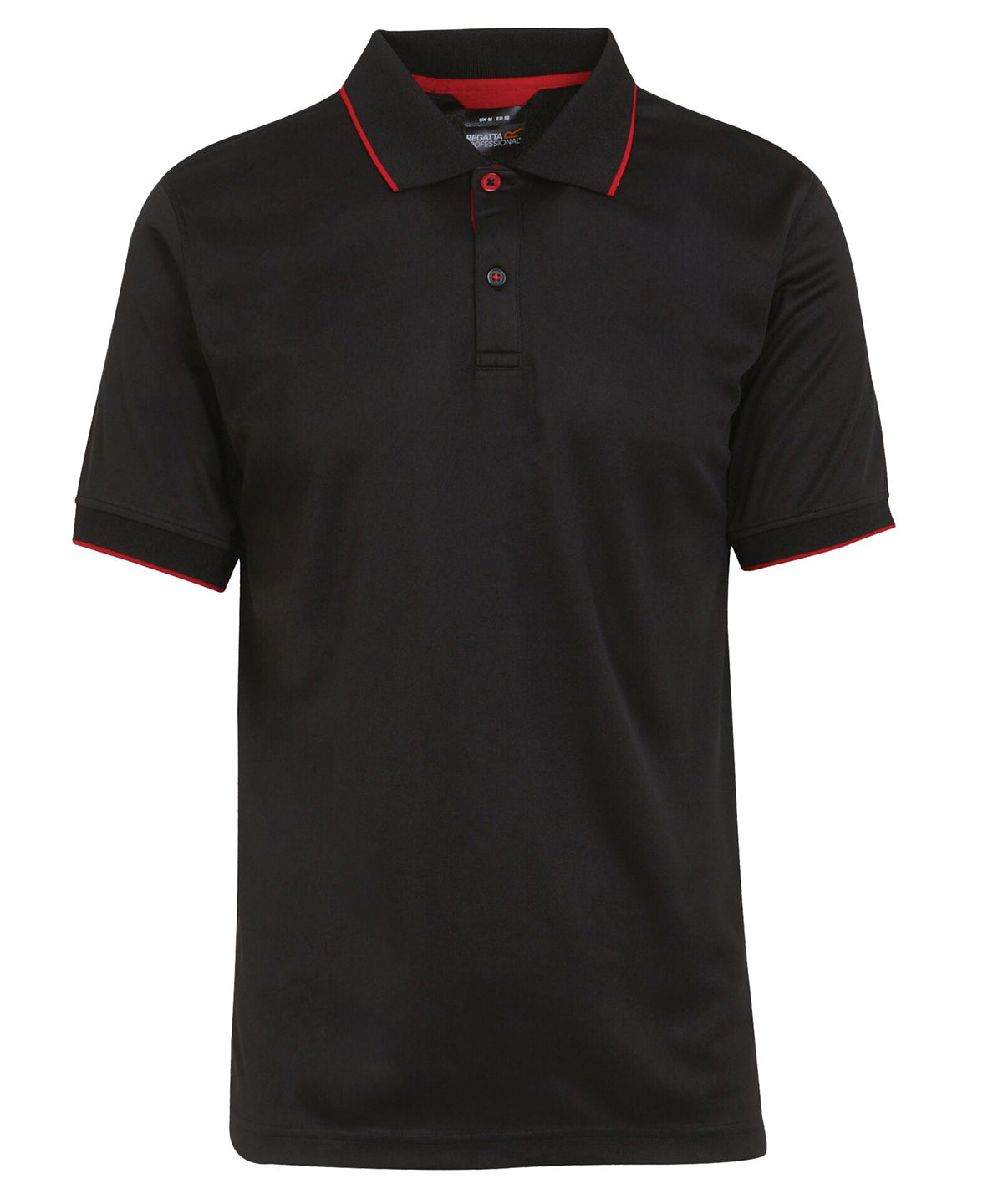 Regatta Professional Navigate short sleeve polo Black/Classic Red