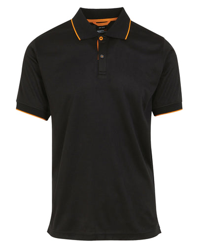 Regatta Professional Navigate short sleeve polo Black/Orange Pop