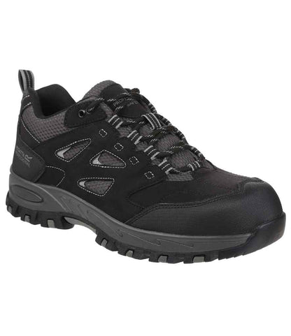Regatta Safety Footwear Mudstone S1P Safety Trainers in Black/Granite