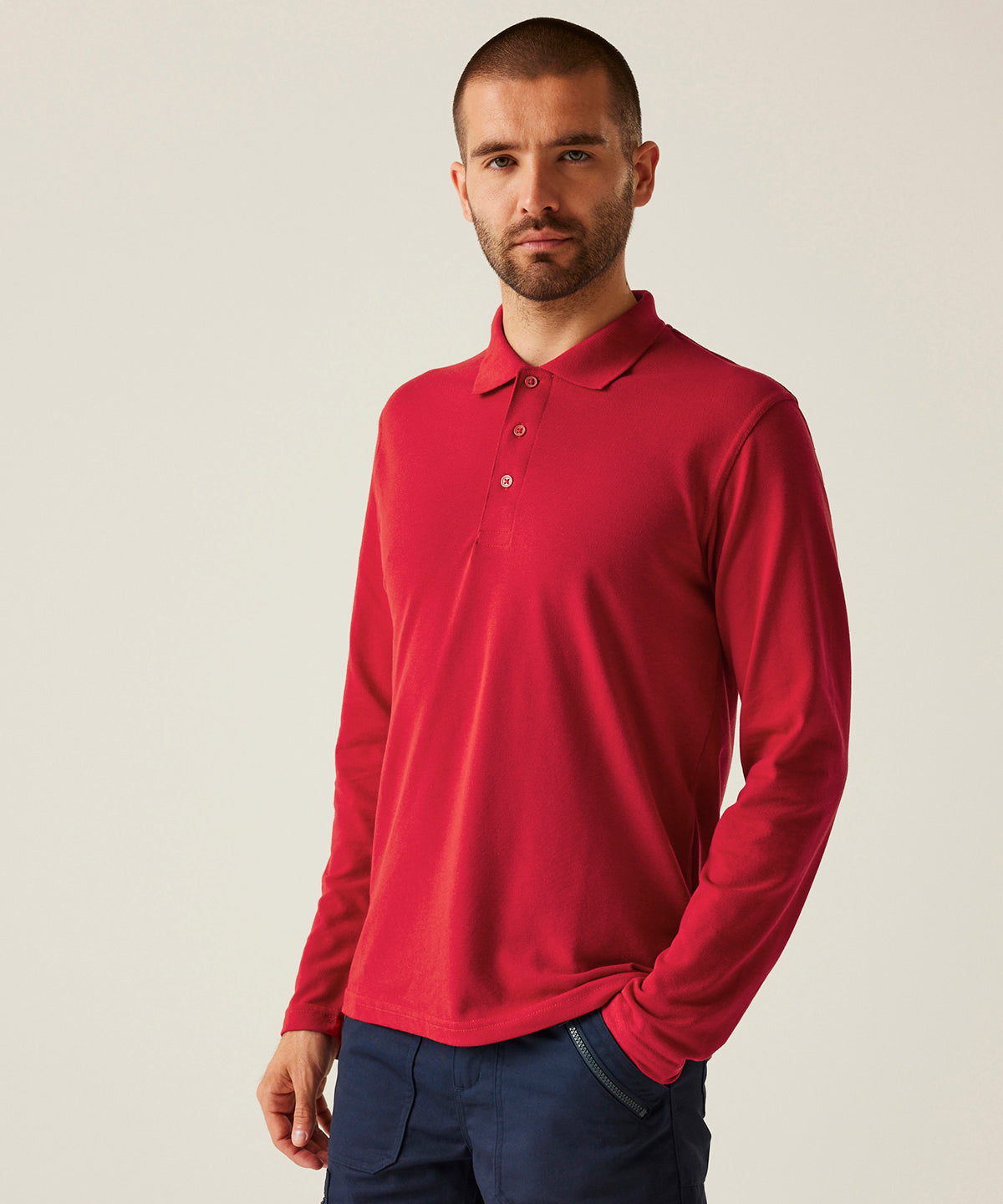 Regatta Professional Pro 65/35 long sleeve polo Black