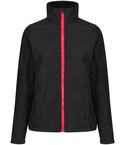 Regatta Ladies Ablaze Printable Soft Shell Jacket in Black/Classic Red