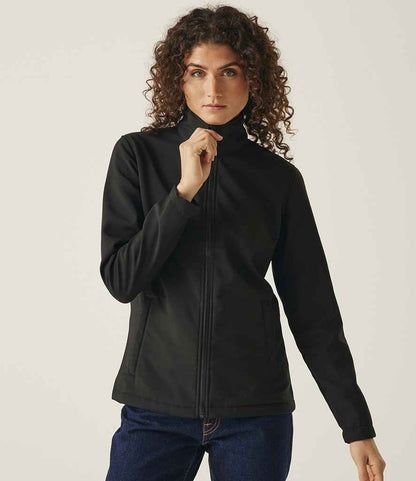 Regatta Professional Regatta Ladies Ablaze Printable Soft Shell Jacket Black/Black