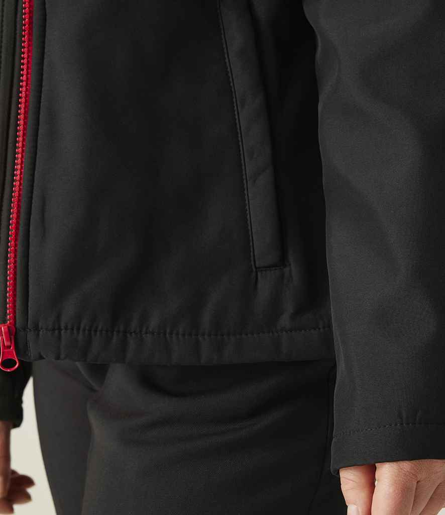 Regatta Professional Regatta Ladies Ablaze Printable Soft Shell Jacket Black/Classic Red