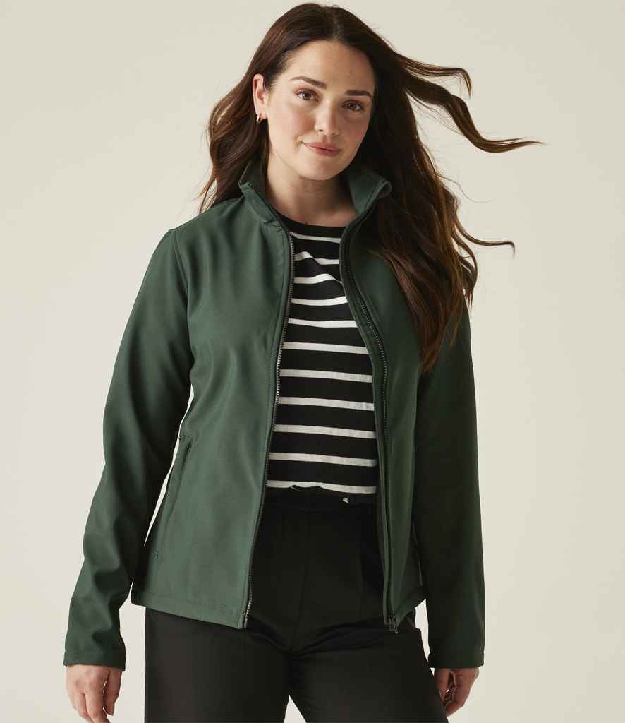 Regatta Professional Regatta Ladies Ablaze Printable Soft Shell Jacket Dark Spruce/Black