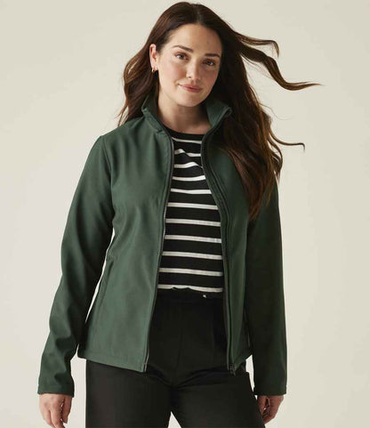 Regatta Professional Regatta Ladies Ablaze Printable Soft Shell Jacket Dark Spruce/Black