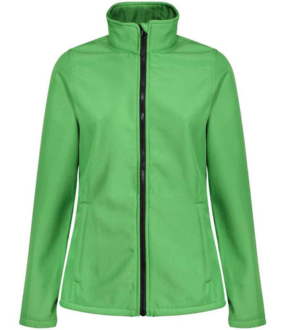 Regatta Ladies Ablaze Printable Soft Shell Jacket in Extreme Green/Black