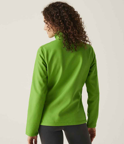 Regatta Professional Regatta Ladies Ablaze Printable Soft Shell Jacket Extreme Green/Black