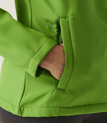 Regatta Professional Regatta Ladies Ablaze Printable Soft Shell Jacket Extreme Green/Black