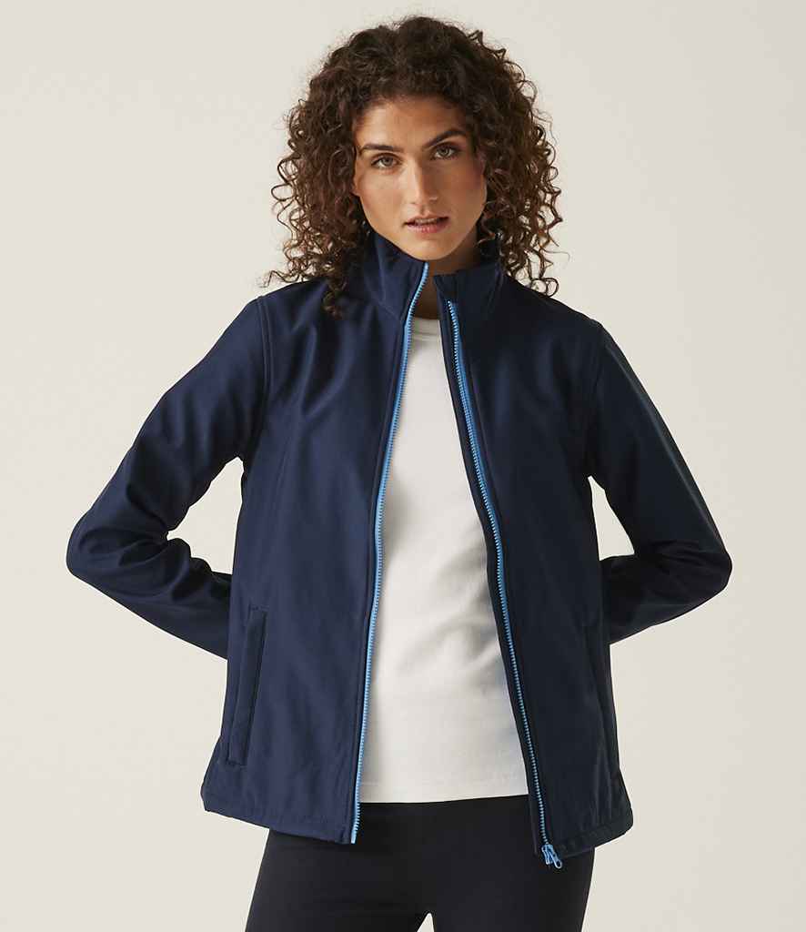 Regatta Professional Regatta Ladies Ablaze Printable Soft Shell Jacket Navy/French Blue