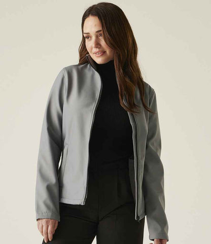 Regatta Professional Regatta Ladies Ablaze Printable Soft Shell Jacket Rock Grey/Black