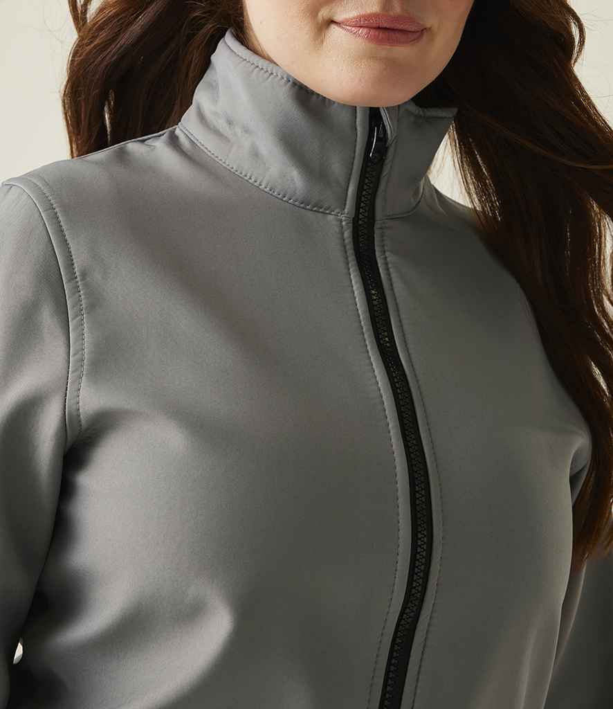 Regatta Professional Regatta Ladies Ablaze Printable Soft Shell Jacket Rock Grey/Black