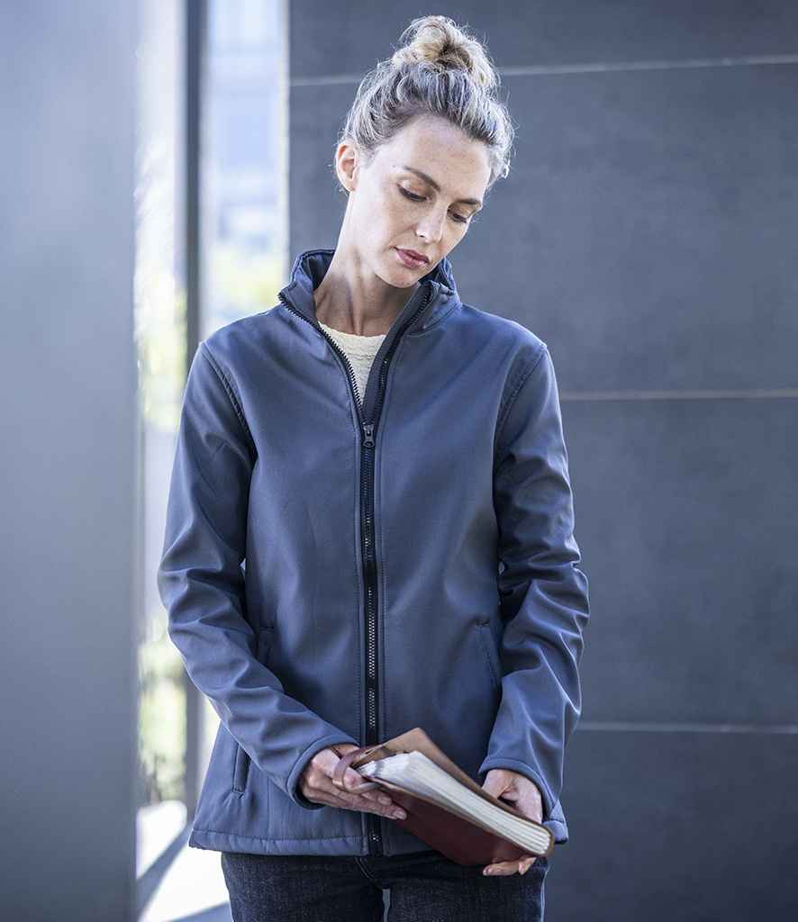 Regatta Professional Regatta Ladies Ablaze Printable Soft Shell Jacket Seal Grey/Black