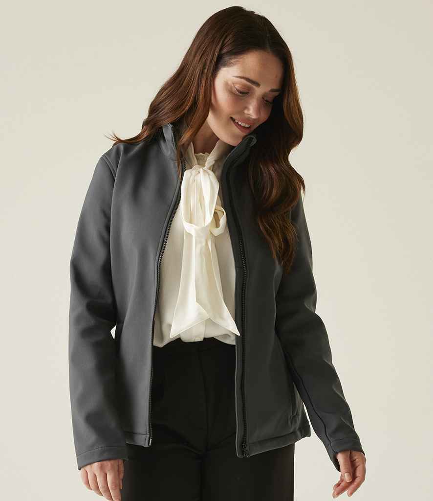 Regatta Professional Regatta Ladies Ablaze Printable Soft Shell Jacket Seal Grey/Black