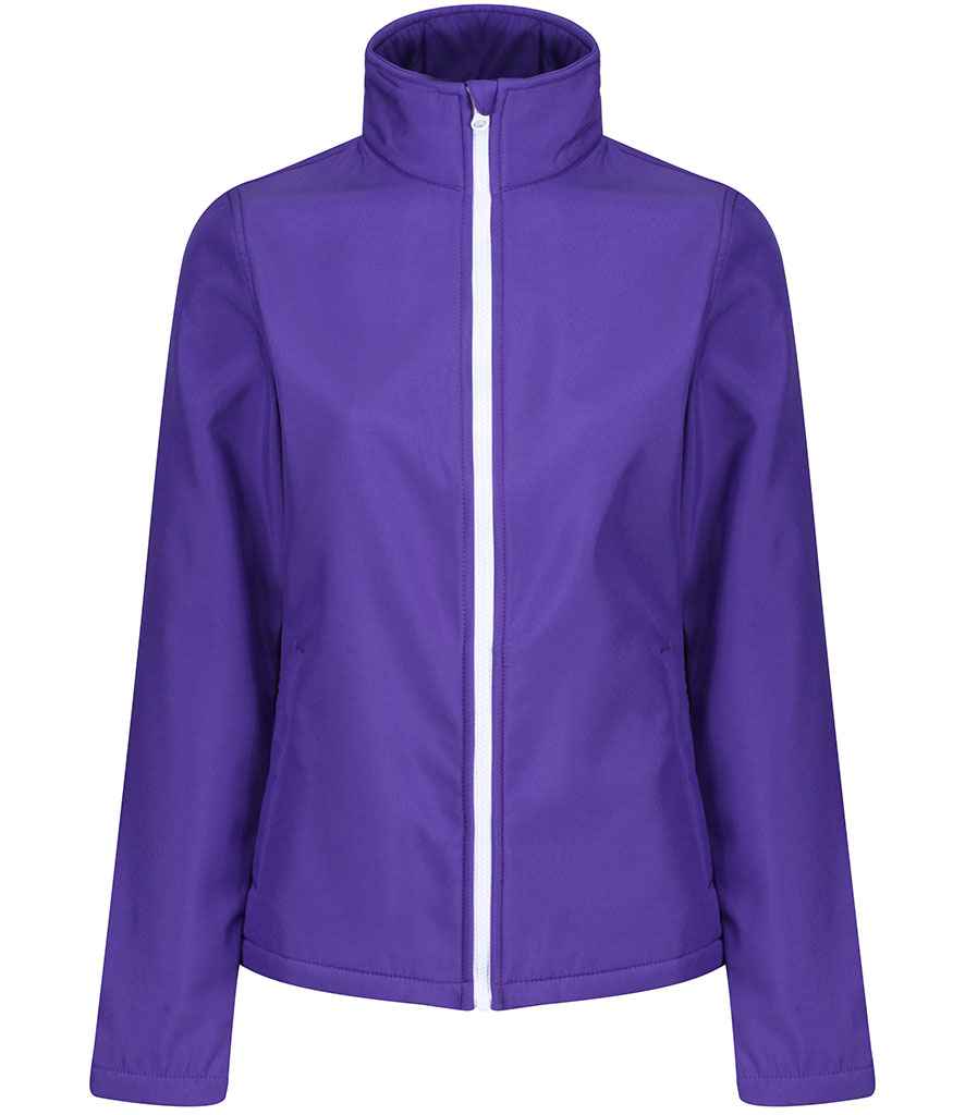 Regatta Ladies Ablaze Printable Soft Shell Jacket in Vibrant Purple/Black