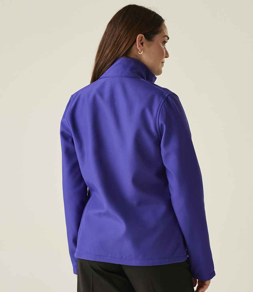 Regatta Professional Regatta Ladies Ablaze Printable Soft Shell Jacket Vibrant Purple/Black